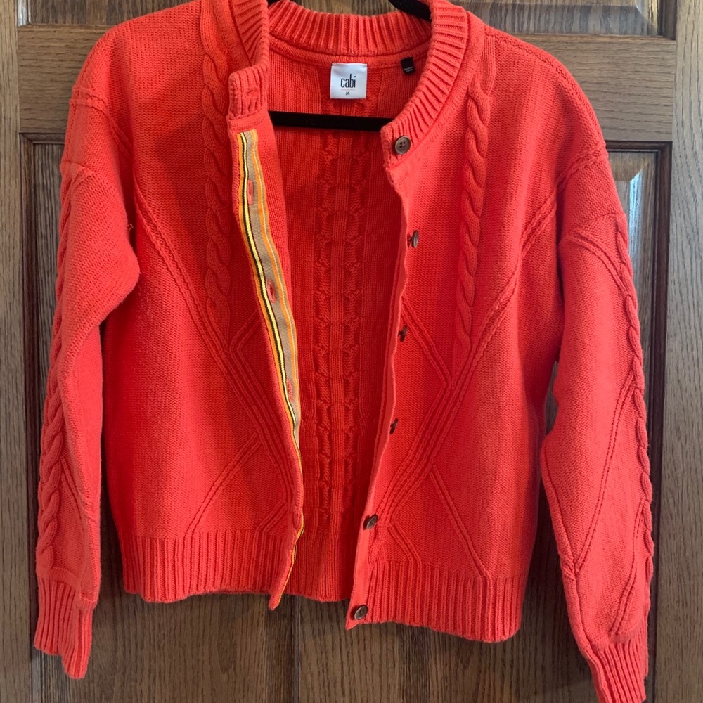 CAbi orange sweater